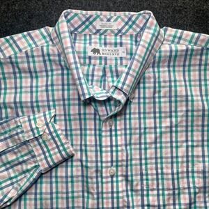 Onward Reserve Button Down Shirt Mens XXL Multi Color Excellent Pastel Plaid
